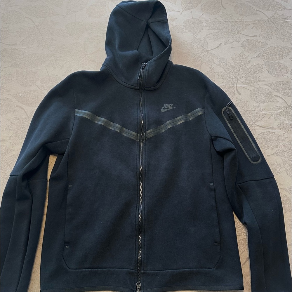 Nike Tech Fleece Hoodie Full Zip Mens M - Black